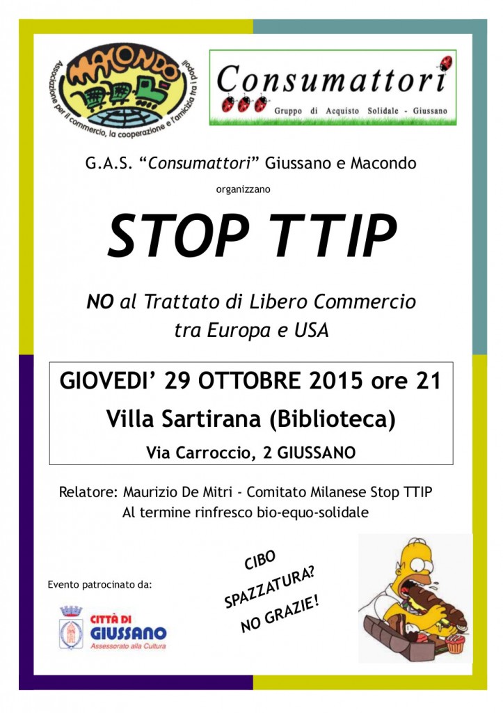 Giussano stop TTIP 29 Ottobre 2015